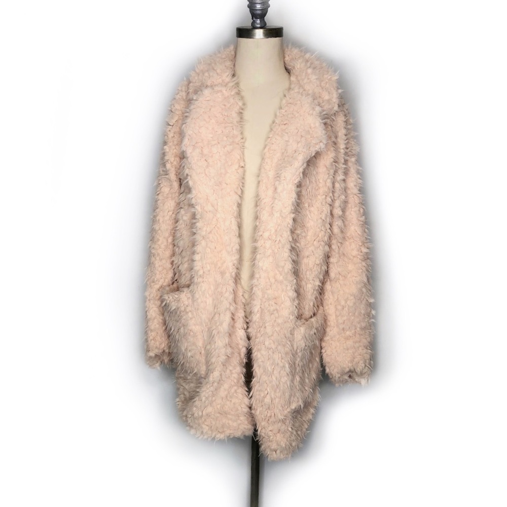 Fuzzy Open Sherpa Jacket - Picture 3 of 7